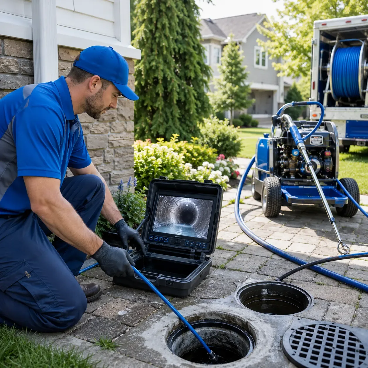 Outdoor drain cleaning professionals serving Hull, TX
